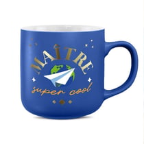Mug Maître Super Cool Bleu Mat Doré