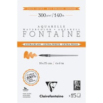 Bloc - Peinture aquarelle - Grain satiné - 10x15cm - 300g - Clairefontaine - Fontaine