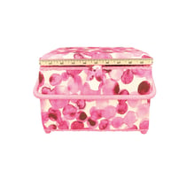 Boîte à couture 26x26x19cm bulles fuchsia