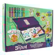 Super centre d'activités stitch stylos pulverisateurs - pochoirs, feutres aerographe, spray - kit créatif coloriage disney