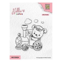 Tampon transparent scrapbooking Nellie's choice OURS LOCOMOTIVE 024