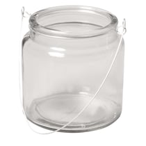 Coupe en verre avec anse, 10cm ø, hauteur 10cm, øau - dessus 7,5cm,(trou)