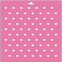 Pochoir plastique souple réutilisable 30 x 30 cm Fabrika Decoru COEUR 216