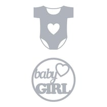 Matrice de découpe naissance - Body baby girl 6 cm