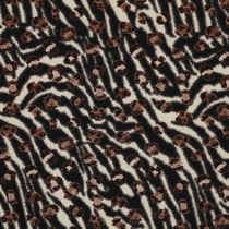 Tissu Polyester Stretch Felindra brun chocolat sur fond Beige - Au mètre