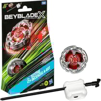 Beyblade X, Starter Pack avec toupie de compétition Scythe Incendio 4-60T et lanceur