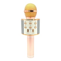 Microphone Android iOs Karaoké Bluetooth 4.2 Haut-Parleur Puissance 5W Or Rose YONIS
