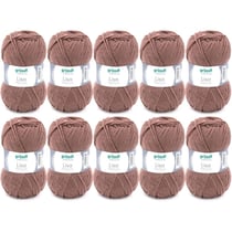 10 pelotes de laine - Nougat - 22 - 100% acrylique - 3,5/4,5 mm - Gründl - Lisa Premium