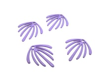 4 Breloques feuille 22*20mm Violet