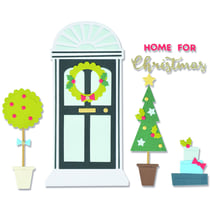 Gabarit de découpe pour machine Sizzix Thinlits - Maison pour Noël - 15 pièces