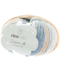 Fil à tricoter Rico RICO BABY DREAM LUX TOUCH - Rico Design 13 Petrole/jaune