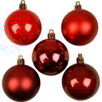Boules de Noël, d 6 cm, harmonie de rouges, 20pièces/ 1 Pq.