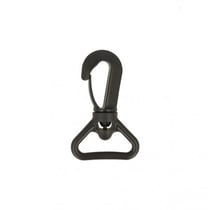 Boîte de 2 mouquetons en plastique noir 32mm