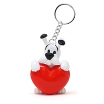 Astérix - Porte-clés Idéfix Cœur Rouge - Plastoy