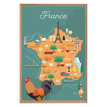 Tableau mural encadré traditions Françaises 65x97 cm