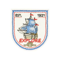 Ecusson thermocollant nautique nautical 5.5x5cm
