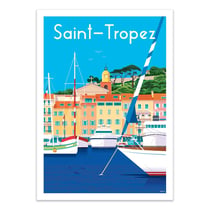 Affiche 30x40 cm - Saint Tropez - Raphael Delerue