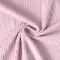 Tissu Velours Grosses côtes Mauve pâle