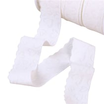 Bobine 25m élastique lingerie facon dentelle blanc 25mm