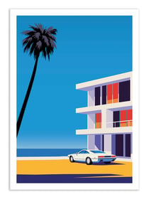 Affiche 50 x 70 cm -  Summer car - Vistas Studio