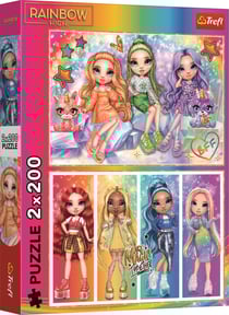 Puzzle 200 pièces - Poupées Arc-En-Ciel - MGA Rainbow High - Trefl