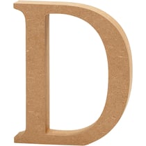 Lettre, D, H : 13 cm, ép. 2 cm, 1 pièce