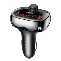 Avizar Chargeur voiture 50W Transmetteur FM Double Port USB-A et Port USB-C Noir