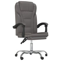 Chaise fauteuil siège pivotante de inclinable de bureau informatique étude similicuir gris