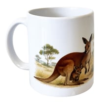 Mug en céramique Kangourou dans la savane 35 cl