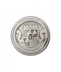 Carte de 3 boutons Blason en métal à queue 15mm - Prym Argent Jaune