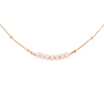Collier Piana en pierres Quartz Rose