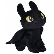 Peluche krokmou dragon noir 32 cm - peluche licence dragons