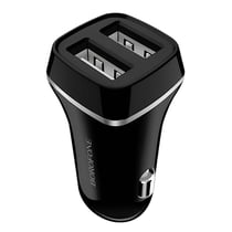 Borofone Chargeur Voiture avec 2 Ports USB-A Léger et Compact Noir