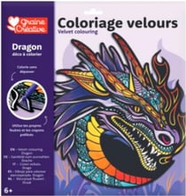 Un Coloriage velours dragon