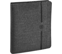 Conférencier Folio Wenger Cartable Affiliate avec pochette tablette - Organiser - 4 anneaux amovible - gris