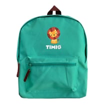 Timio: SAC à DOS 32x27x9cm, vert, imperméable, avec bretelles réglables, boîte 2x27x32cm, 3+