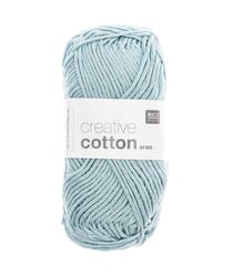 Pelotes de fil à tricoter CREATIVE COTTON ARAN de Rico Design - Laissez libre cours à votre créativité avec douceur et style ! 32 Bleu clair