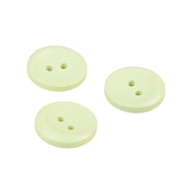 Bouton 2 trous rond bleu pétrole 17mm