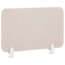 Séparateur Cloison Acoustique de Bureau et Table Beige en Polyester et Matière Synthétique 72 x 40 cm Idéal pour le Open Space