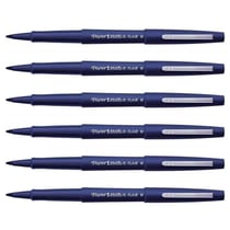 Lot de 6 stylos feutres pointe moyenne 1,0 mm - Paper:Mate - Flair Original - Bleu marine