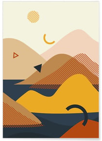 Affiche Abstract Landscape 4 | A3 : 29,7x42cm