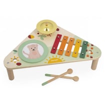 Table d'éveil musical sunshine en bois - janod - j07616 - instruments musique bébé