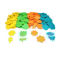 Gommettes pailletées en mousse - Fleurs - 1,5 à 4 cm - 200 pcs