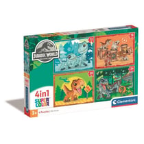 Puzzle 2D 72 pièces - Puzzle 4 en 1 Jurassic World - CLEMENTONI