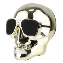 Enceinte Bluetooth Skull Design Son HD Pour Smartphones Compatibilité Universelle Or YONIS