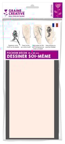 Pochoir vierge 15 x 40 cm Pour créer son propre pochoir (Blanc de pochoir)