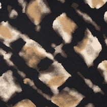 Tissu Viscose Carreaux irréguliers beiges sur fond Noir