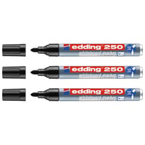 Lot de 3 marqueurs tableau blanc - EDDING - Pointe ronde 1,5-3 mm - Noir