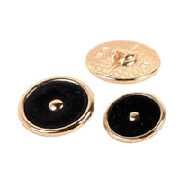 Bouton ronds colorés noir