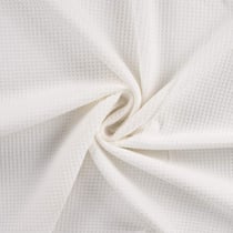 Tissu Nid d'abeille envers éponge uni Bambeluxe uni sweet blanc